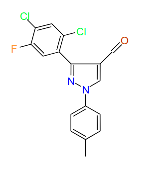 3-(2,4-Dichloro-5-fluorophenyl)-1-p-tolyl-1H-pyrazole-4-carbaldehyde, 97%