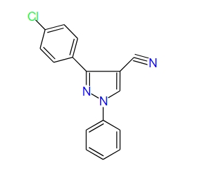 3-(4-Chlorophenyl)-1-phenyl-1H-pyrazole-4-carbonitrile
