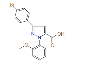 3-(4-Bromophenyl)-1-(2-methoxyphenyl)-1H-pyrazole-5-carboxylic acid, 97%