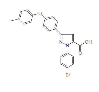 3-(4-(p-Tolyloxy)phenyl)-1-(4-bromophenyl)-1H-pyrazole-5-carboxylic acid, 97%