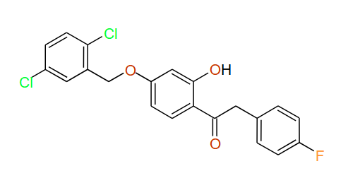 1-(4-(2,5-Dichlorobenzyloxy)-2-hydroxyphenyl)-2-(4-fluorophenyl)ethanone, 97%