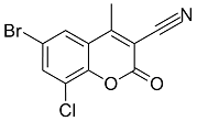 6-Bromo-8-chloro-3-cyano-4-methylcoumarin