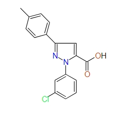 1-(3-Chlorophenyl)-3-p-tolyl-1H-pyrazole-5-carboxylic acid, 97%