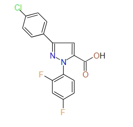 3-(4-Chlorophenyl)-1-(2,4-difluorophenyl)-1H-pyrazole-5-carboxylic acid, 97%