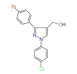 (3-(4-Bromophenyl)-1-(4-chlorophenyl)-1H-pyrazol-4-yl)methanol, 97%