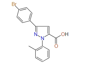 3-(4-Bromophenyl)-1-o-tolyl-1H-pyrazole-5-carboxylic acid, 97%