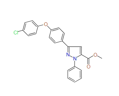 Methyl 3-(4-(4-chlorophenoxy)phenyl)-1-phenyl-1H-pyrazole-5-carboxylate, 97%