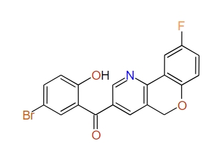 (9-Fluoro-5H-[1]benzopyrano[4,3-b]pyridin-3-yl)(5-bromo-2-hydroxyphenyl)methanone