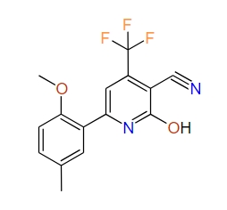 4-(Trifluoromethyl)-2-hydroxy-6-(2-methoxy-5-methylphenyl)pyridine-3-carbonitrile