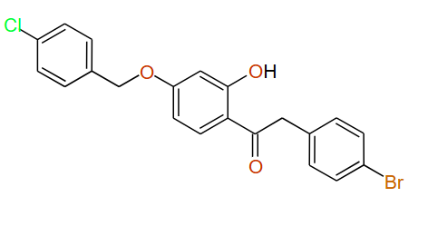 1-(4-(4-Chlorobenzyloxy)-2-hydroxyphenyl)-2-(4-bromophenyl)ethanone, 97%