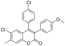 6-Chloro-4(4’-chlorophenyl)-3(4’-methoxyphenyl)-7-methylcoumarin
