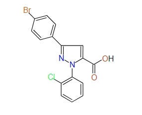 3-(4-Bromophenyl)-1-(2-chlorophenyl)-1H-pyrazole-5-carboxylic acid, 97%