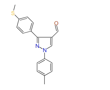 3-(4-(Methylthio)phenyl)-1-p-tolyl-1H-pyrazole-4-carbaldehyde