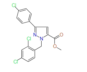 Methyl 1-(2,4-dichlorobenzyl)-3-(4-chlorophenyl)-1H-pyrazole-5-carboxylate, 97%