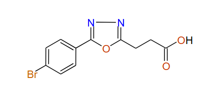 3-(5-(4-Bromophenyl)-1,3,4-oxadiazol-2-yl)propanoic acid, 97%