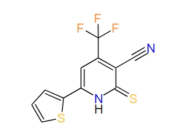 4-(Trifluoromethyl)-1,2-dihydro-6-(thiophen-2-yl)-2-thioxopyridine-3-carbonitrile