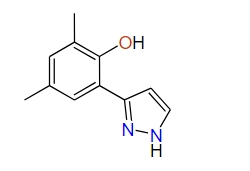 2,4-Dimethyl-6-(1H-pyrazol-3-yl)phenol, 97%