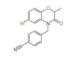 4-((6-Bromo-2,3-dihydro-2-methyl-3-oxobenzo[b][1,4]oxazin-4-yl)methyl)benzonitrile, 97%