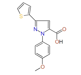 1-(4-Methoxyphenyl)-3-(thiophen-2-yl)-1H-pyrazole-5-carboxylic acid, 97%