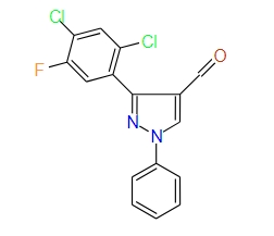 3-(2,4-Dichloro-5-fluorophenyl)-1-phenyl-1H-pyrazole-4-carbaldehyde, 97%