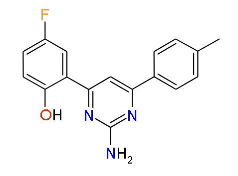 2-(2-Amino-6-p-tolylpyrimidin-4-yl)-4-fluorophenol, 97%