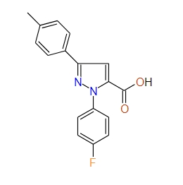 1-(4-Fluorophenyl)-3-p-tolyl-1H-pyrazole-5-carboxylic acid, 97%
