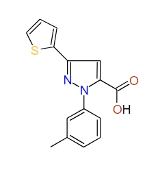 3-(Thiophen-2-yl)-1-m-tolyl-1H-pyrazole-5-carboxylic acid, 97%