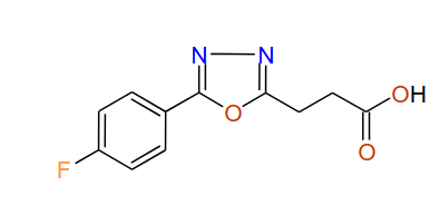 3-(5-(4-Fluorophenyl)-1,3,4-oxadiazol-2-yl)propanoic acid, 97%