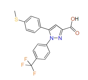 1-(4-(Trifluoromethyl)phenyl)-5-(4-(methylthio)phenyl)-1H-pyrazole-3-carboxylic acid