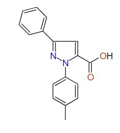 3-Phenyl-1-p-tolyl-1H-pyrazole-5-carboxylic acid, 97%