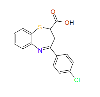 (E)-4-(4-Chlorophenyl)-2,3-dihydrobenzo[b][1,4]thiazepine-2-carboxylic acid, 96%
