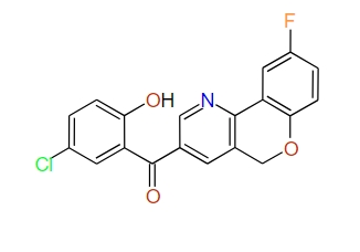 (9-Fluoro-5H-[1]benzopyrano[4,3-b]pyridin-3-yl)(5-chloro-2-hydroxyphenyl)methanone