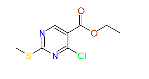 Ethyl 4-chloro-2-methylthio-5-pyrimidine carboxylate, 97%