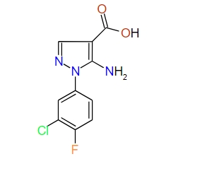 5-Amino-1-(3-chloro-4-fluorophenyl)-1H-pyrazole-4-carboxylic acid, 97%