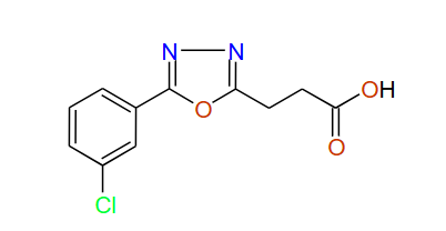 3-(5-(3-Chlorophenyl)-1,3,4-oxadiazol-2-yl)propanoic acid, 97%