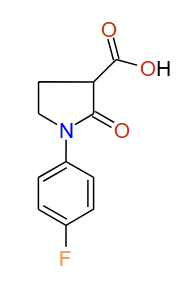 1-(4-Fluorophenyl)-2-oxopyrrolidine-3-carboxylic acid, 97%