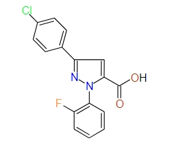 3-(4-Chlorophenyl)-1-(2-fluorophenyl)-1H-pyrazole-5-carboxylic acid, 97%