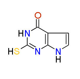 2-Mercapto-3H-pyrrolo[2,3-d]pyrimidin-4(7H)-one, 97%