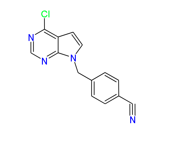 4-((4-Chloro-7H-pyrrolo[2,3-d]pyrimidin-7-yl)methyl)benzonitrile, 95%