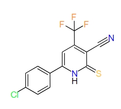6-(4-Chlorophenyl)-4-(trifluoromethyl)-1,2-dihydro-2-thioxopyridine-3-carbonitrile