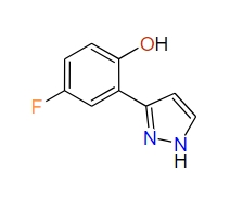 4-Fluoro-2-(1H-pyrazol-3-yl)phenol, 97%