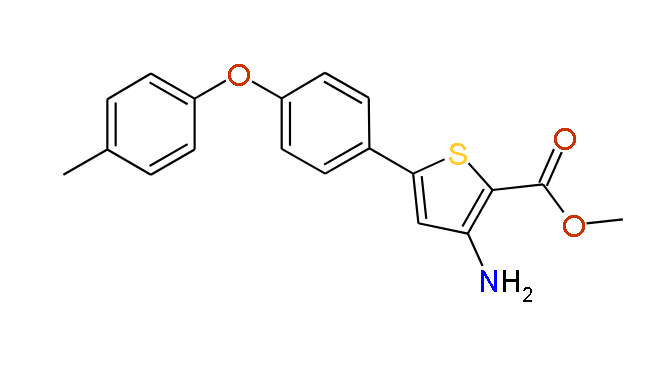 Methyl 5-(4-(p-tolyloxy)phenyl)-3-aminothiophene-2-carboxylate, 97%