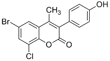 6-Bromo-8-chloro-3(4’-hydroxyphenyl)-4-methylcoumarin