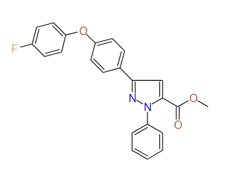 Methyl 3-(4-(4-fluorophenoxy)phenyl)-1-phenyl-1H-pyrazole-5-carboxylate, 97%