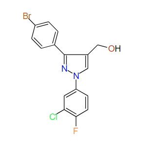 (3-(4-Bromophenyl)-1-(3-chloro-4-fluorophenyl)-1H-pyrazol-4-yl)methanol, 97%
