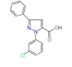 1-(3-Chlorophenyl)-3-phenyl-1H-pyrazole-5-carboxylic acid, 97%