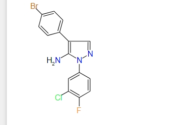4-(4-Bromophenyl)-1-(3-chloro-4-fluorophenyl)-1H-pyrazol-5-amine, 97%